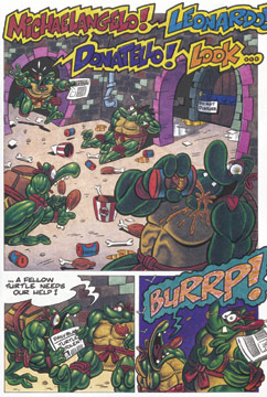 TMNT in the lair.