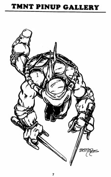 Raph pin-up by Kevin Eastman.