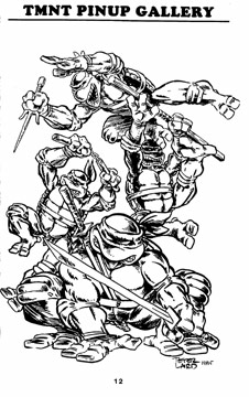 TMNT pin-up by Peter Laird.